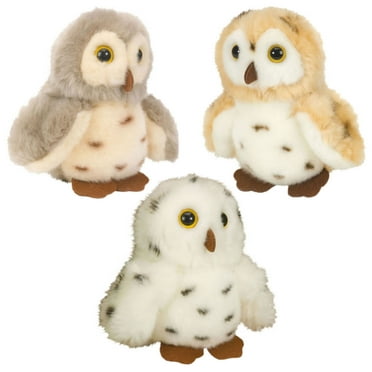 Aurora Plush Hoot SNOWY OWL Rolly Pet 5" Stuffed Animal NEW